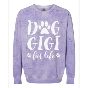 Funny Dog Gigi Fur Life Funny Dog Lover Gift For Grandma Christmas Colorblast Crewneck Sweatshirt