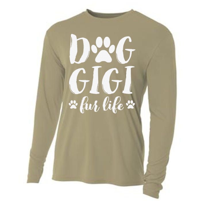 Funny Dog Gigi Fur Life Funny Dog Lover Gift For Grandma Christmas Cooling Performance Long Sleeve Crew