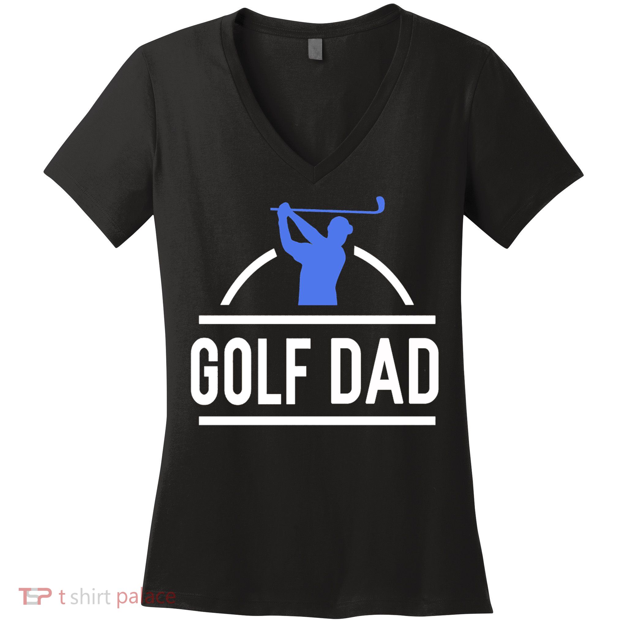 Father's Day Golf Dad Funny Golf Club Gift For Dad Women's V-Neck T-Shirt