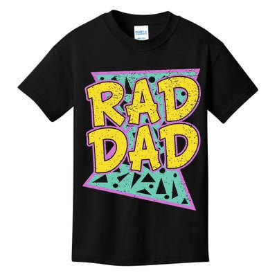 Fathers Day Gift For Daddy Rad Dad Kids T-Shirt