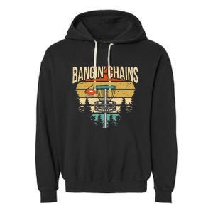 Funny Disc Golf Player Saying I Bangin' Chains Garment-Dyed Fleece Hoodie