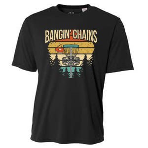 Funny Disc Golf Player Saying I Bangin' Chains Cooling Performance Crew T-Shirt