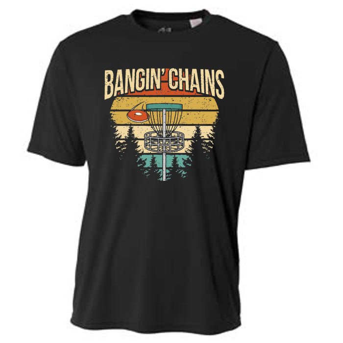 Funny Disc Golf Player Saying I Bangin' Chains Cooling Performance Crew T-Shirt