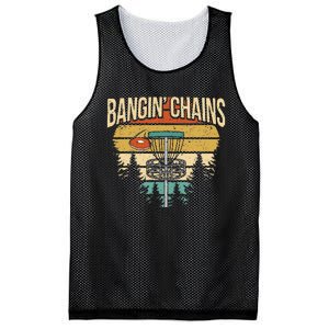 Funny Disc Golf Player Saying I Bangin' Chains Mesh Reversible Basketball Jersey Tank