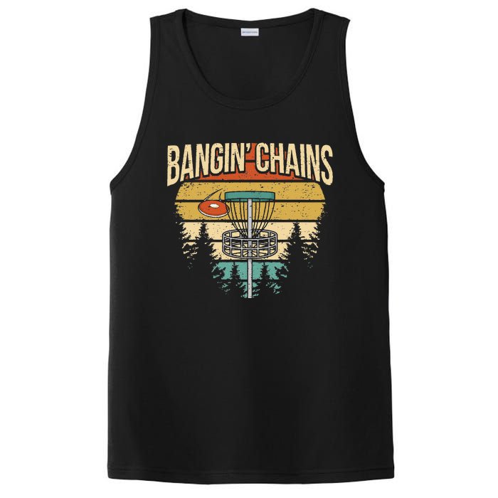 Funny Disc Golf Player Saying I Bangin' Chains PosiCharge Competitor Tank