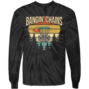 Funny Disc Golf Player Saying I Bangin' Chains Tie-Dye Long Sleeve Shirt