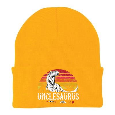 Fathers Day Gift For Unclesaurus Uncle Saurus T Rex Knit Cap Winter Beanie