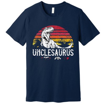 Fathers Day Gift For Unclesaurus Uncle Saurus T Rex Premium T-Shirt