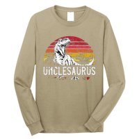 Fathers Day Gift For Unclesaurus Uncle Saurus T Rex Long Sleeve Shirt