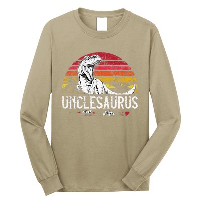 Fathers Day Gift For Unclesaurus Uncle Saurus T Rex Long Sleeve Shirt