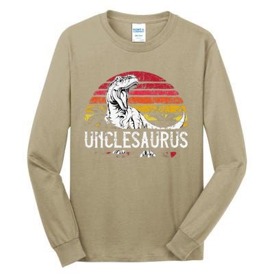 Fathers Day Gift For Unclesaurus Uncle Saurus T Rex Tall Long Sleeve T-Shirt