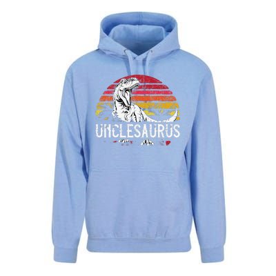 Fathers Day Gift For Unclesaurus Uncle Saurus T Rex Unisex Surf Hoodie