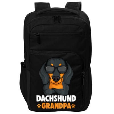 Funny Dachshund Grandpa Cute Weiner Dog Best Gift Impact Tech Backpack