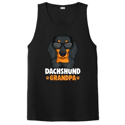 Funny Dachshund Grandpa Cute Weiner Dog Best Gift PosiCharge Competitor Tank