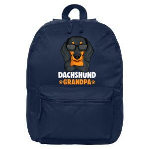 Funny Dachshund Grandpa Cute Weiner Dog Best Gift 16 in Basic Backpack