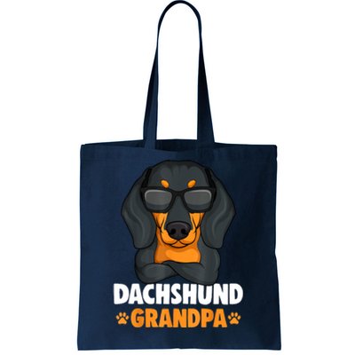 Funny Dachshund Grandpa Cute Weiner Dog Best Gift Tote Bag