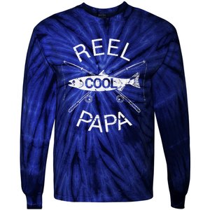 Fathers Day Gifts Funny Fishing Reel Cool Papa Dad Joke Gift Tie-Dye Long Sleeve Shirt