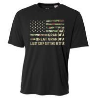 Fathers Day Gift From Grandkids Dad Grandpa Great Grandpa Cooling Performance Crew T-Shirt