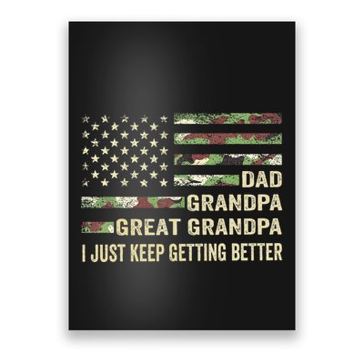 Fathers Day Gift From Grandkids Dad Grandpa Great Grandpa Poster