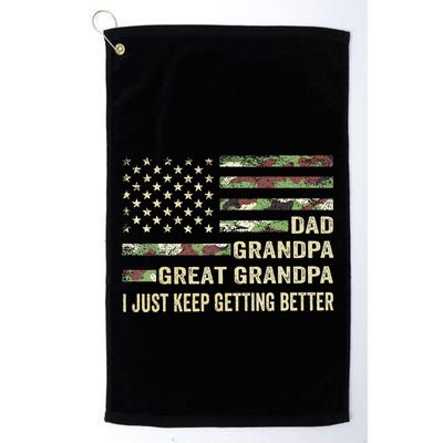 Fathers Day Gift From Grandkids Dad Grandpa Great Grandpa Golf Towel