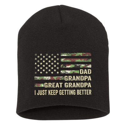Fathers Day Gift From Grandkids Dad Grandpa Great Grandpa Short Acrylic Beanie