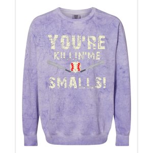 Funny Dad Gift YouRe Killing Me Smalls Dad And Child Colorblast Crewneck Sweatshirt