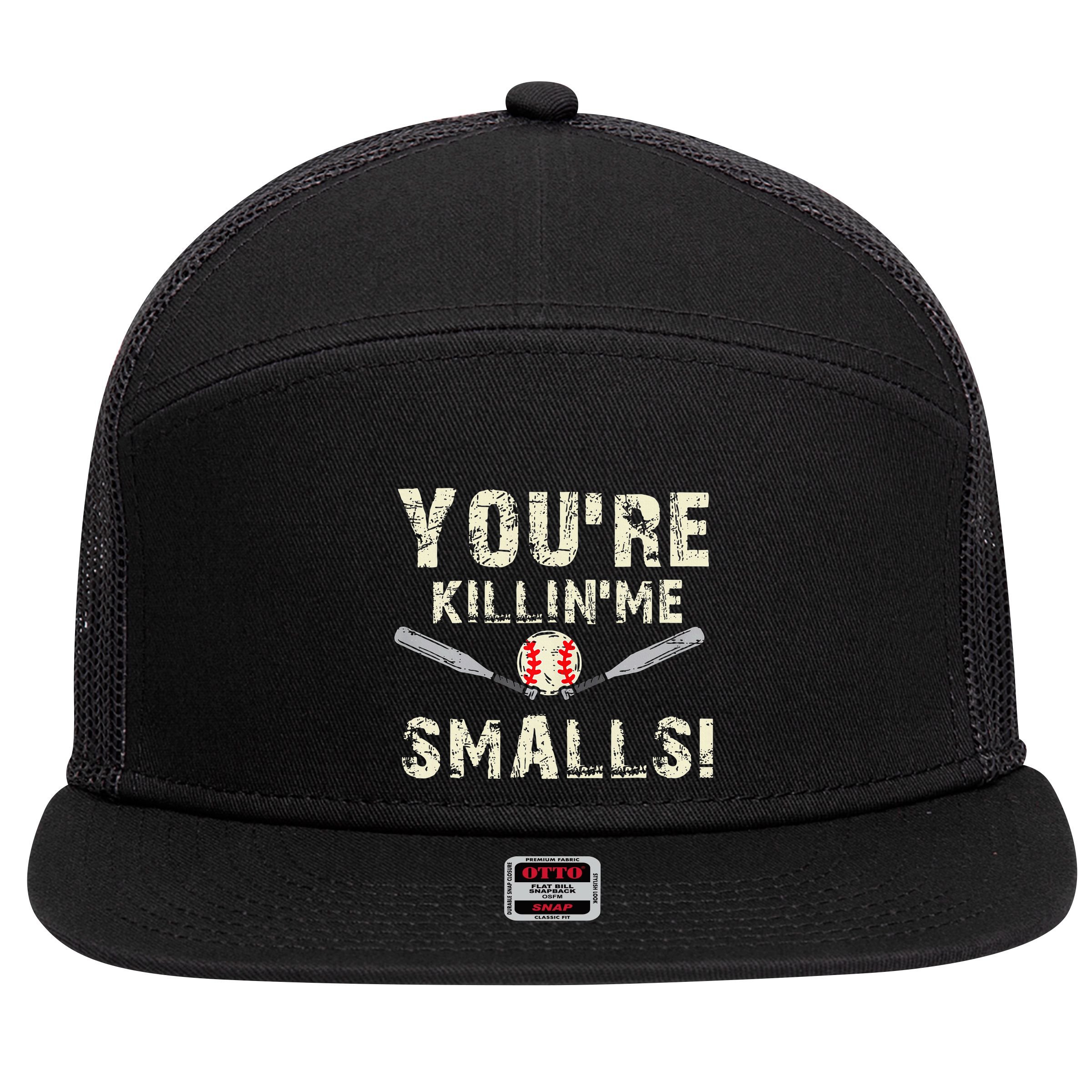 Funny Dad Gift YouRe Killing Me Smalls Dad And Child 7 Panel Mesh Trucker Snapback Hat