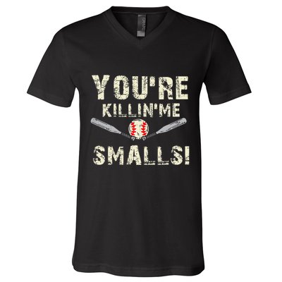 Funny Dad Gift YouRe Killing Me Smalls Dad And Child V-Neck T-Shirt