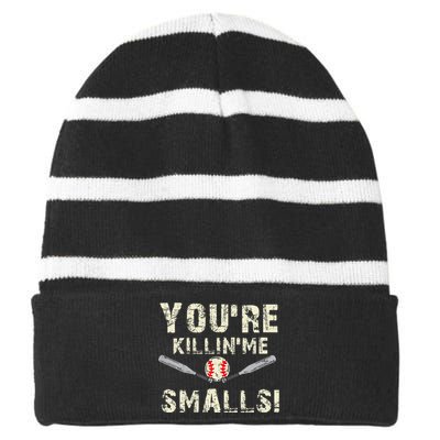 Funny Dad Gift YouRe Killing Me Smalls Dad And Child Striped Beanie with Solid Band