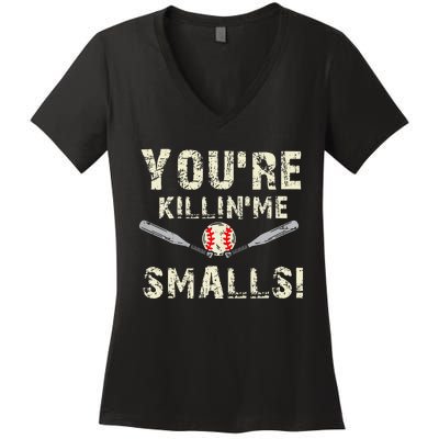 Funny Dad Gift YouRe Killing Me Smalls Dad And Child Women's V-Neck T-Shirt