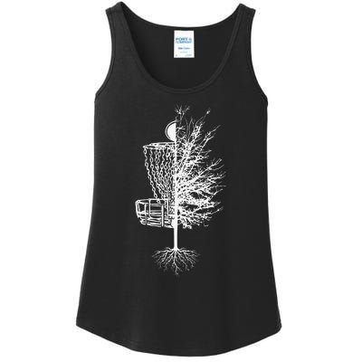 Funny Disc Golf Basket Tree Frisbee Golf Ladies Essential Tank