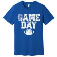 Football Day Game Vintage Distressed Graphic Dad Cool Gift Premium T-Shirt