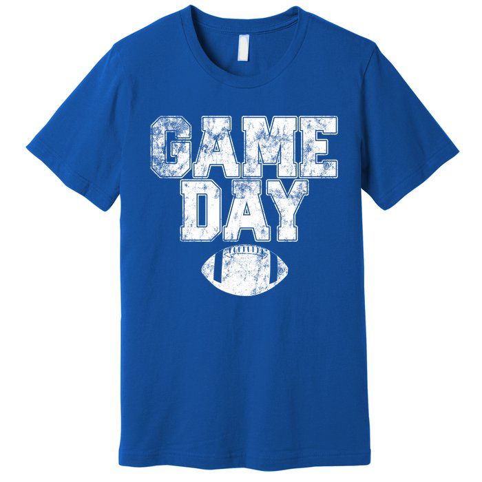 Football Day Game Vintage Distressed Graphic Dad Cool Gift Premium T-Shirt