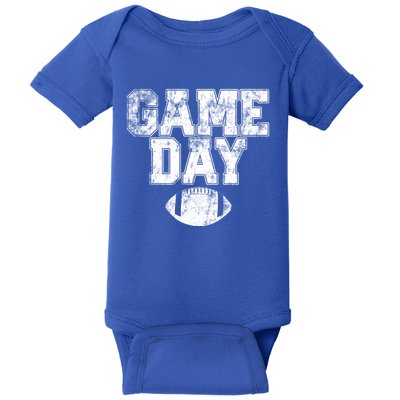 Football Day Game Vintage Distressed Graphic Dad Cool Gift Baby Bodysuit