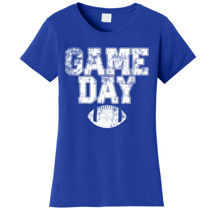 Football Day Game Vintage Distressed Graphic Dad Cool Gift Women's T-Shirt