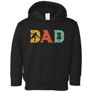 Funny Disc Golf Dad Retro Fathers Day Toddler Hoodie