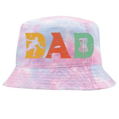 Funny Disc Golf Dad Retro Fathers Day Tie-Dyed Bucket Hat