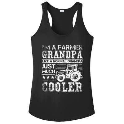 Fathers Day Gift Idea Grandpa Tractor Farmer Ladies PosiCharge Competitor Racerback Tank