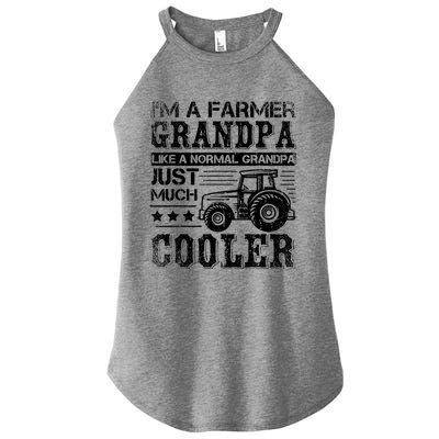 Fathers Day Gift Idea Grandpa Tractor Farmer Women’s Perfect Tri Rocker Tank