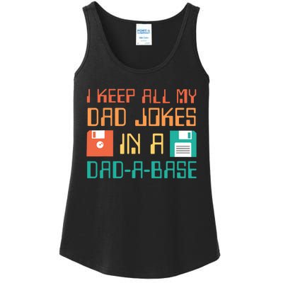 Fathers Day Gift Dad a Base Funny Dad Joke Dad Gifts Ladies Essential Tank