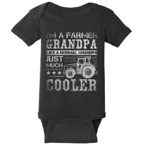 Fathers Day Gift Idea Grandpa Tractor Farmer Baby Bodysuit