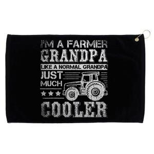 Fathers Day Gift Idea Grandpa Tractor Farmer Grommeted Golf Towel