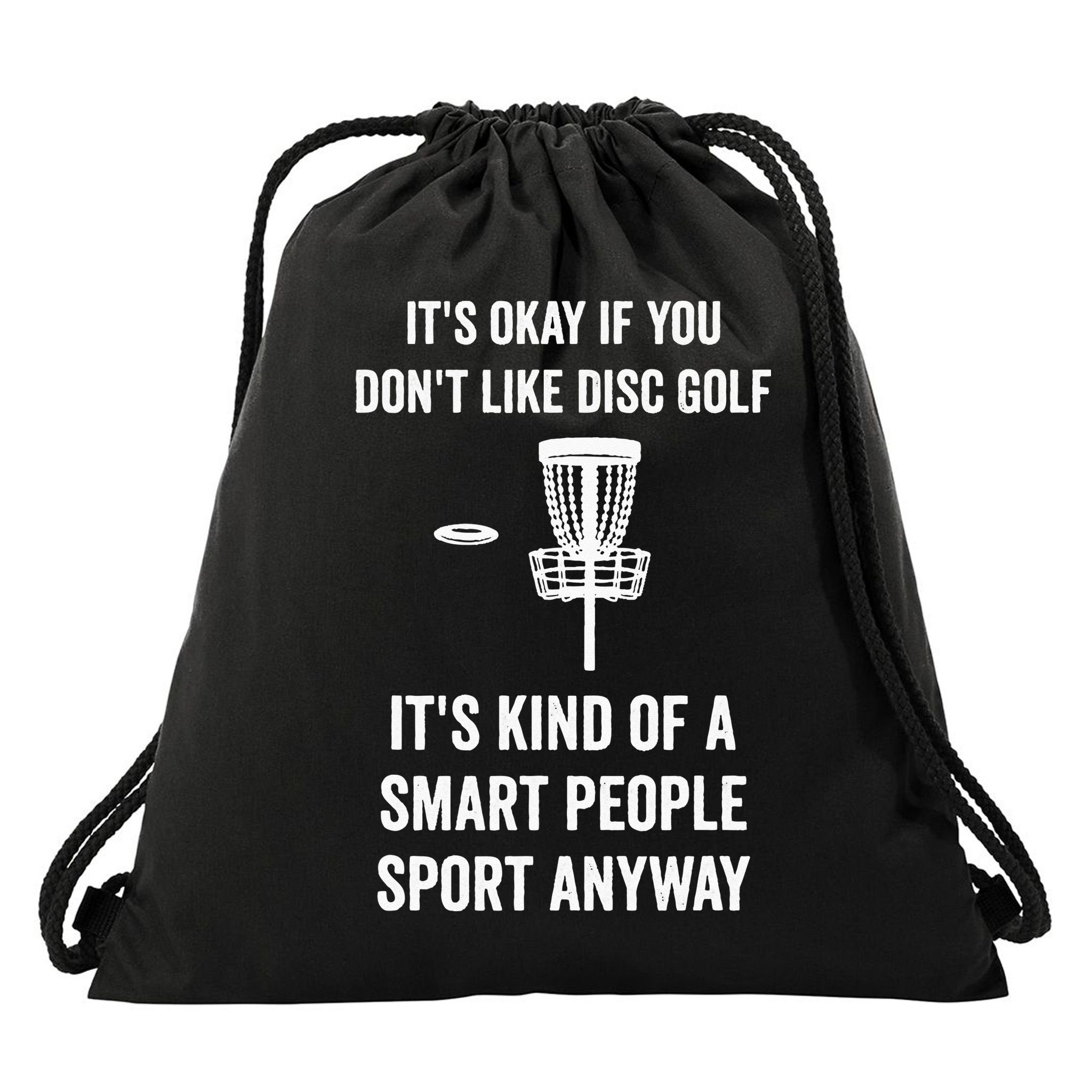 Funny Disc Golf Drawstring Bag