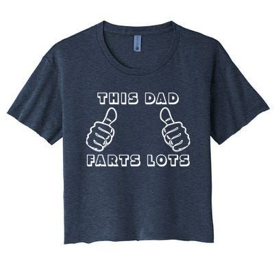 Funny Dad Gift From Daughter Or Son, Dad Joke Graphic Women's Crop Top Tee