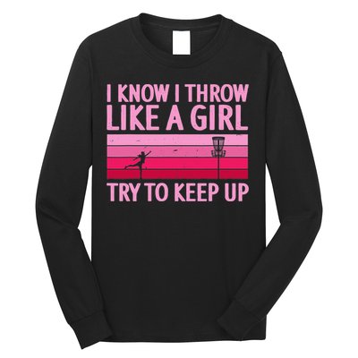 Funny Disc Golf Art For  Disc Golf Player Long Sleeve Shirt