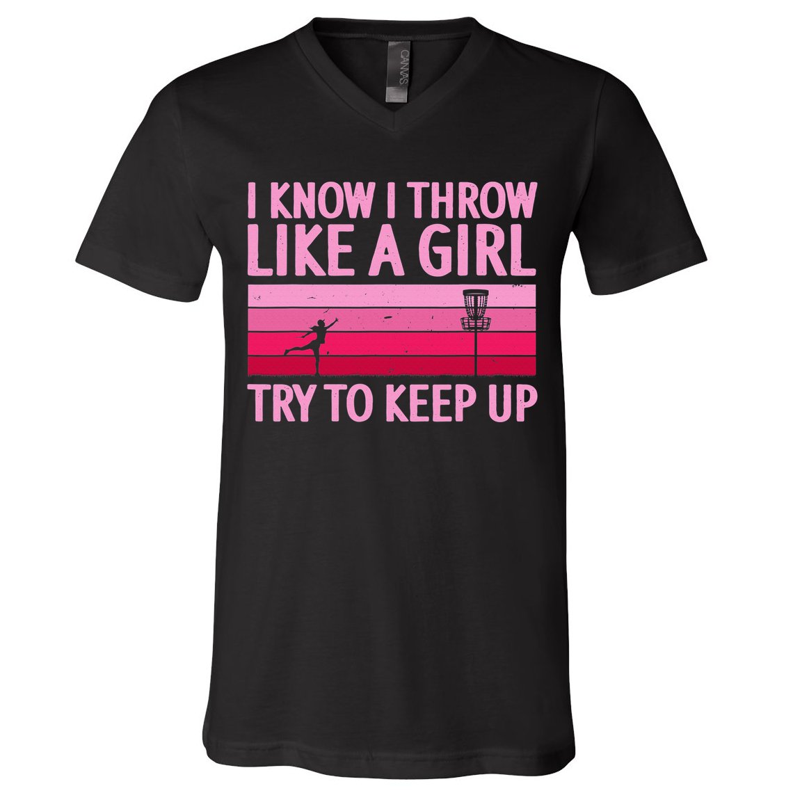 Funny Disc Golf Art For  Disc Golf Player V-Neck T-Shirt