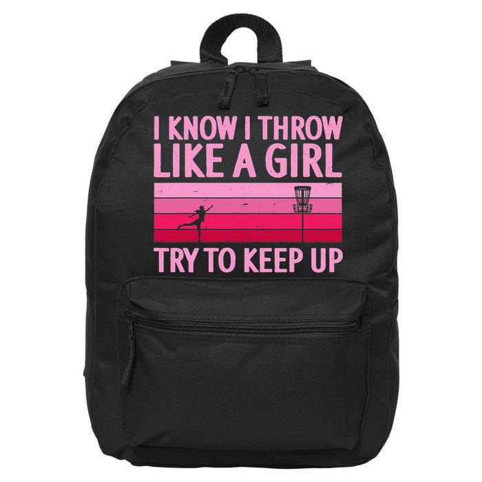 Funny Disc Golf Art For  Disc Golf Player 16 in Basic Backpack