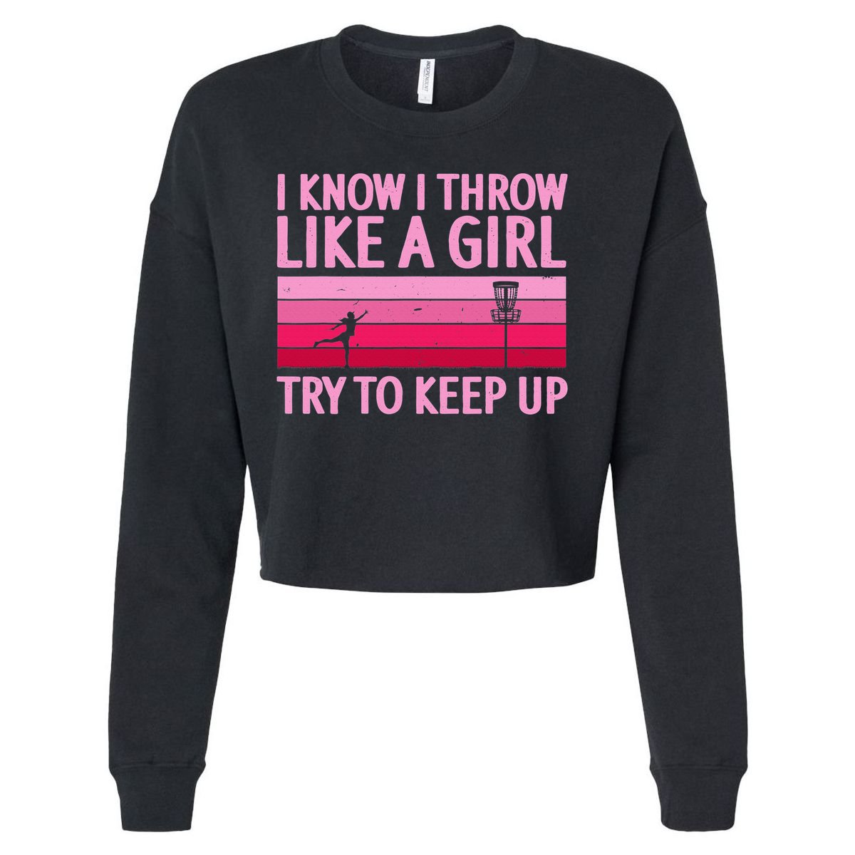 Funny Disc Golf Art For  Disc Golf Player Cropped Pullover Crew
