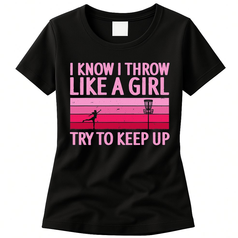 Funny Disc Golf Art For  Disc Golf Player Womens T-Shirt