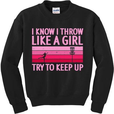 Funny Disc Golf Art For  Disc Golf Player Kids Sweatshirt